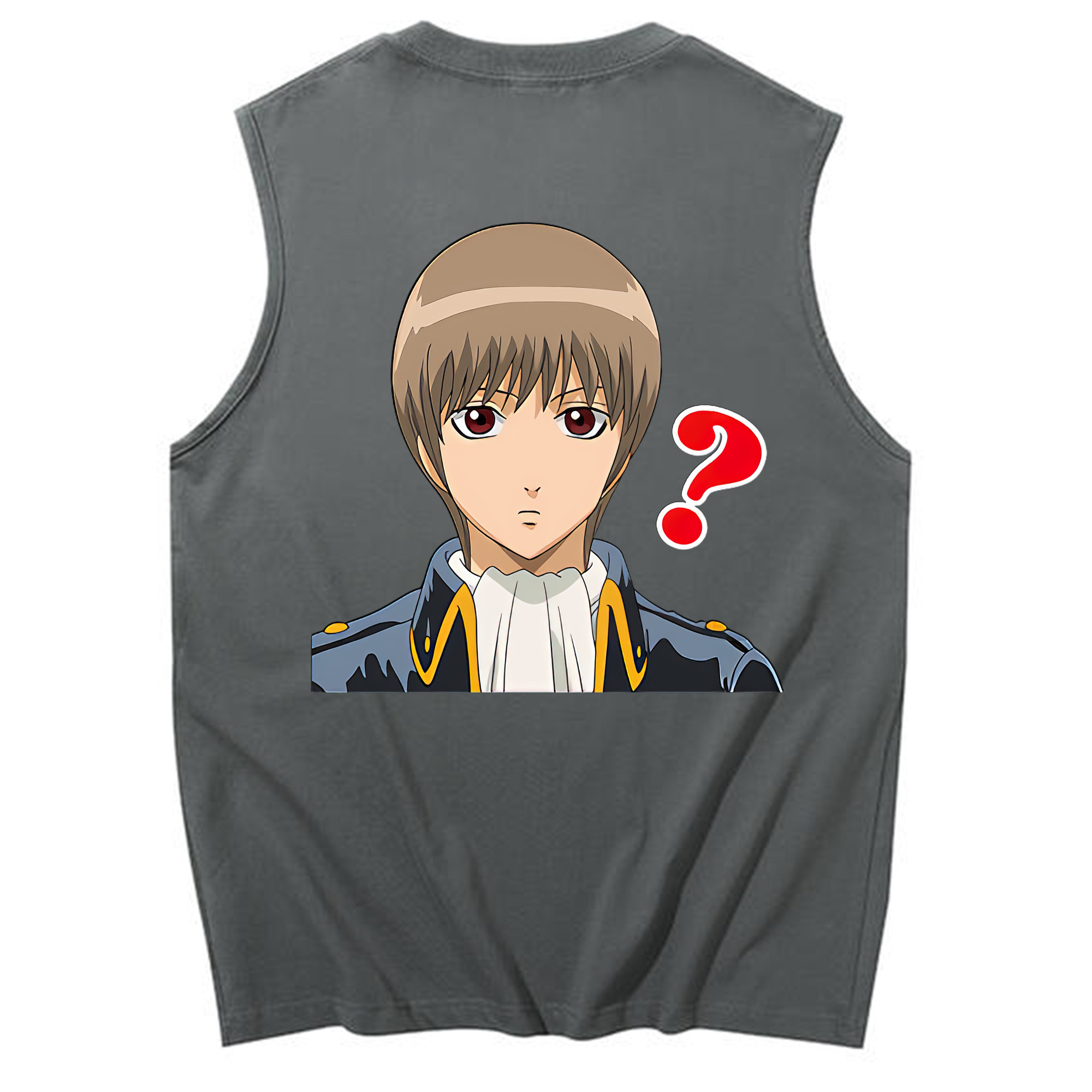 （画像用） ぎんたま 坂田銀時（さかたぎんとき） 神楽 志村新八（しむら しんぱち） GINTAMA Sakata Gintoki Kagura Shimura Shinpachi コットン100％タンクトップ（背面プリント）